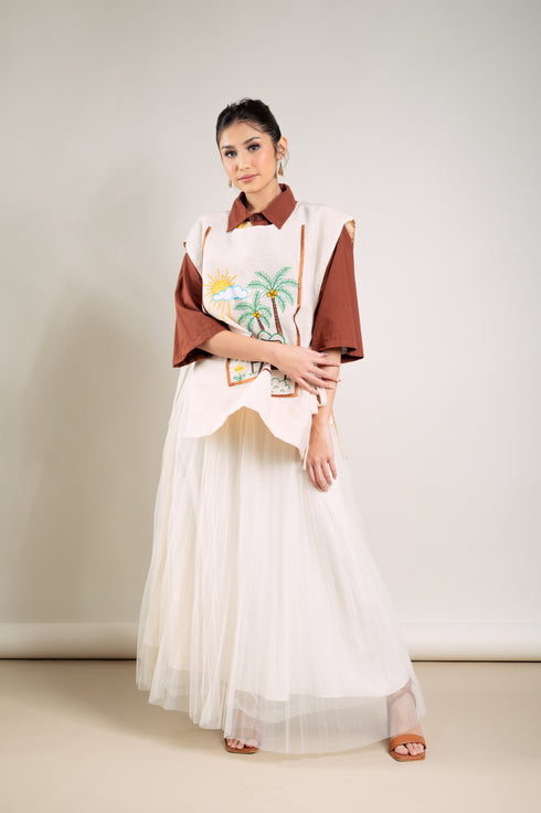 EMGEE by Get Spotted: Bahay Kubo Bib in Pina Fabric (Copy)